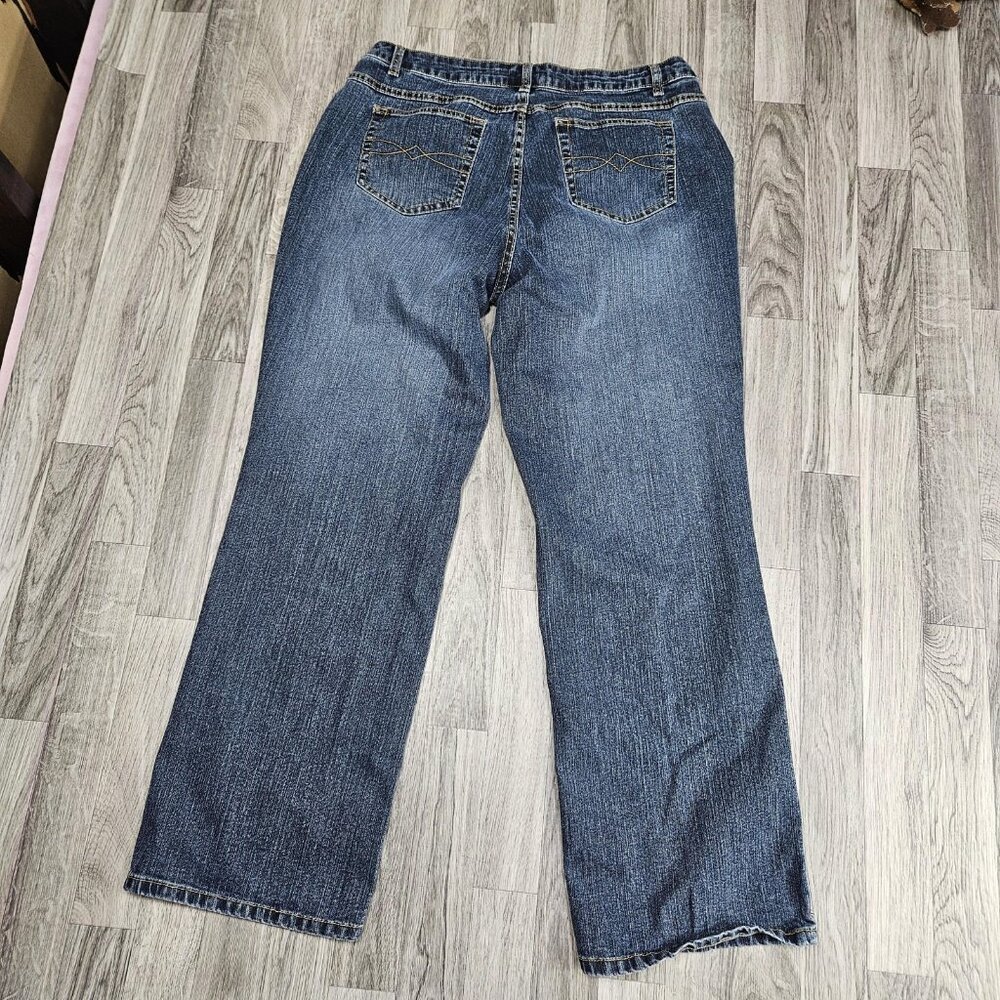 Faded Glory High Rise Stretch‎ Bootcut Jeans Womens 18W Blue Med Wash Denim - Picture 2 of 12